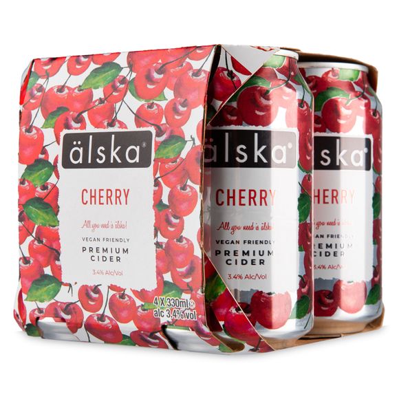 Älska Cherry Swedish Premium Cider 4 X 330ml